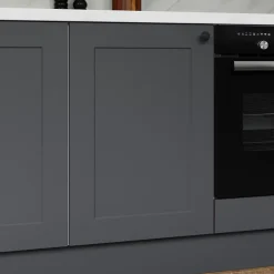 Porte de meuble de cuisine Artemisia gris graphite mat l. 40 cm x H. 72 cm GoodHome