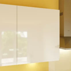 Porte de meuble de cuisine Garcinia blanc brillant l. 60 cm x H. 72 cm GoodHome