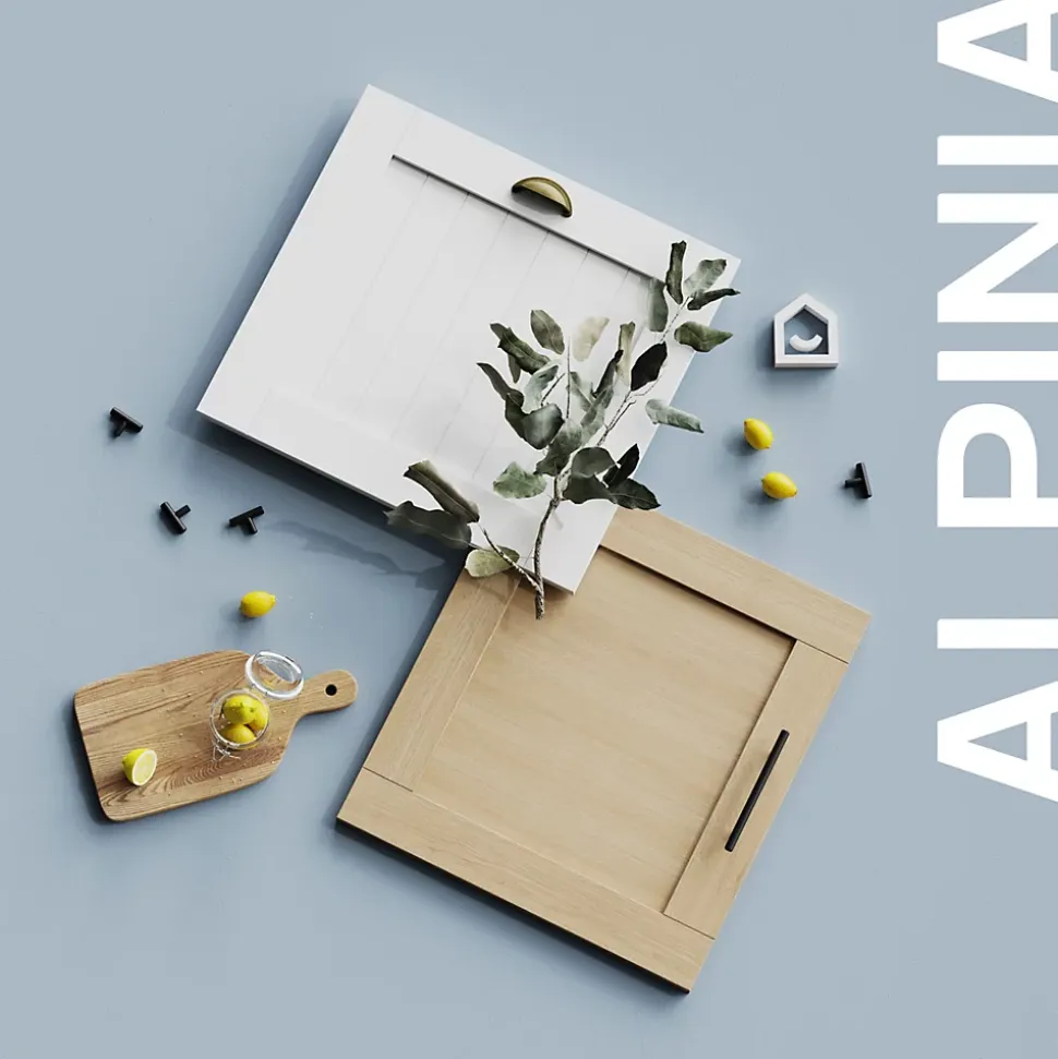 Porte de meuble de cuisine Alpinia décor chêne mat l. 50 cm x H. 71,5 cm GoodHome