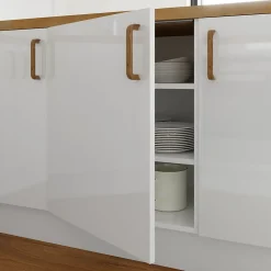 Porte de meuble de cuisine Stevia blanc brillant l. 60 cm x H. 72 cm GoodHome