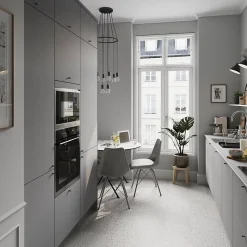 Porte de meuble de cuisine Stevia gris mat l. 40 cm x H. 90 cm GoodHome