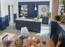 Porte de meuble de cuisine Artemisia bleu mat l. 40 cm x H. 72 cm GoodHome