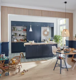 Porte de meuble de cuisine Artemisia bleu mat l. 40 cm x H. 72 cm GoodHome