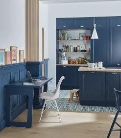 Porte de meuble de cuisine Artemisia bleu mat l. 40 cm x H. 72 cm GoodHome