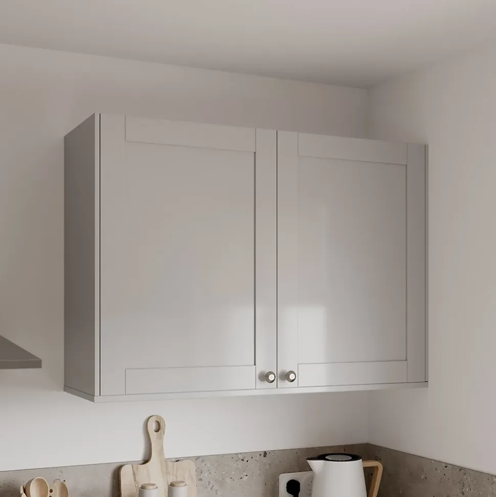 Porte de meuble de cuisine Ash gris mat l. 49,7 cm x H. 71,5 cm GoodHome