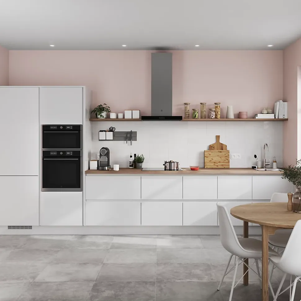 Porte de meuble de cuisine Stevia blanc brillant l. 50 cm x H. 90 cm GoodHome