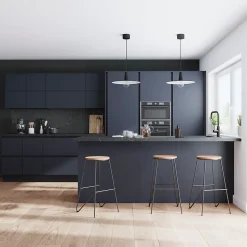 Porte de meuble de cuisine Stevia bleu mat l. 60 cm x H. 72 cm GoodHome