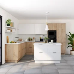 Porte de meuble de cuisine Stevia blanc mat l. 39,7 x H. 71,5 cm GoodHome