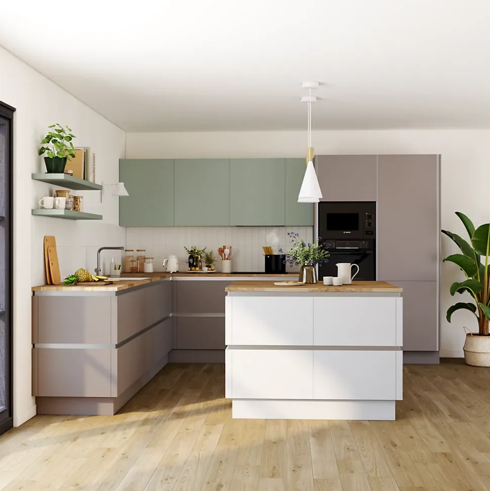 Porte de meuble de cuisine Stevia blanc mat l. 39,7 x H. 71,5 cm GoodHome