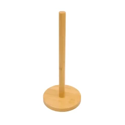 Porte essuie-tout en bambou beige H. 28 cm