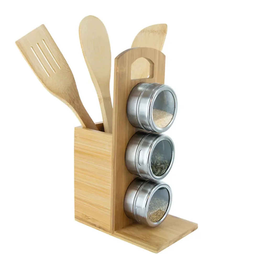 Porte ustensiles et épices en bambou Cook