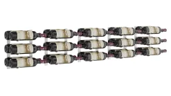 Porte-Bouteille kit mural pour 30 bouteilles Nickel brossé