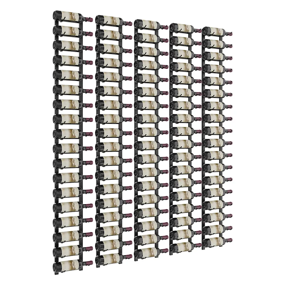 Porte-Bouteille kit mural pour 90 bouteilles noir