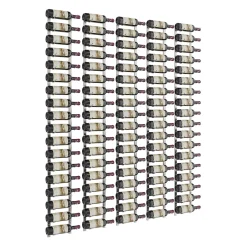 Porte-Bouteille kit mural pour 90 bouteilles Nickel brossé