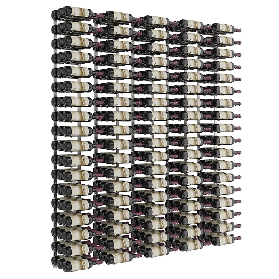 Porte-Bouteille kit mural pour 270 bouteilles Nickel brossé