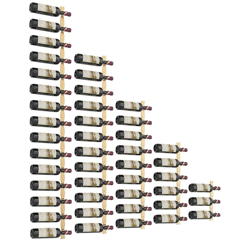 Porte-Bouteille kit mural pour 45 bouteilles Bronze doré