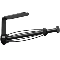 Porte-essuie-tout détachable d'une seule main, antiadhésif et sans perçage, porte-essuie-tout sous armoire (noir)