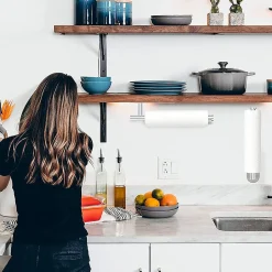 Porte-essuie-tout, porte-essuie-tout mural ou autocollant, porte-rouleau de cuisine en acier inoxydable