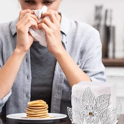 Porte-serviettes de table et de cuisine, porte-serviettes d'art moderne pour cuisine et salon (blanc)