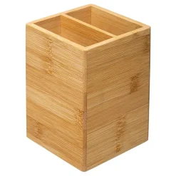 Pot à ustensiles 2 compartiments Bambou - 5Five