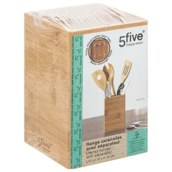 Pot à ustensiles 2 compartiments Bambou - 5Five