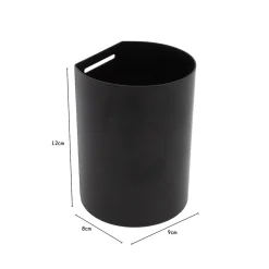 Pot à ustensiles de cuisine à suspendre en acier noir mat