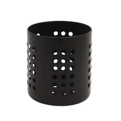 Pot à ustensiles de cuisine en acier coloris noir mat