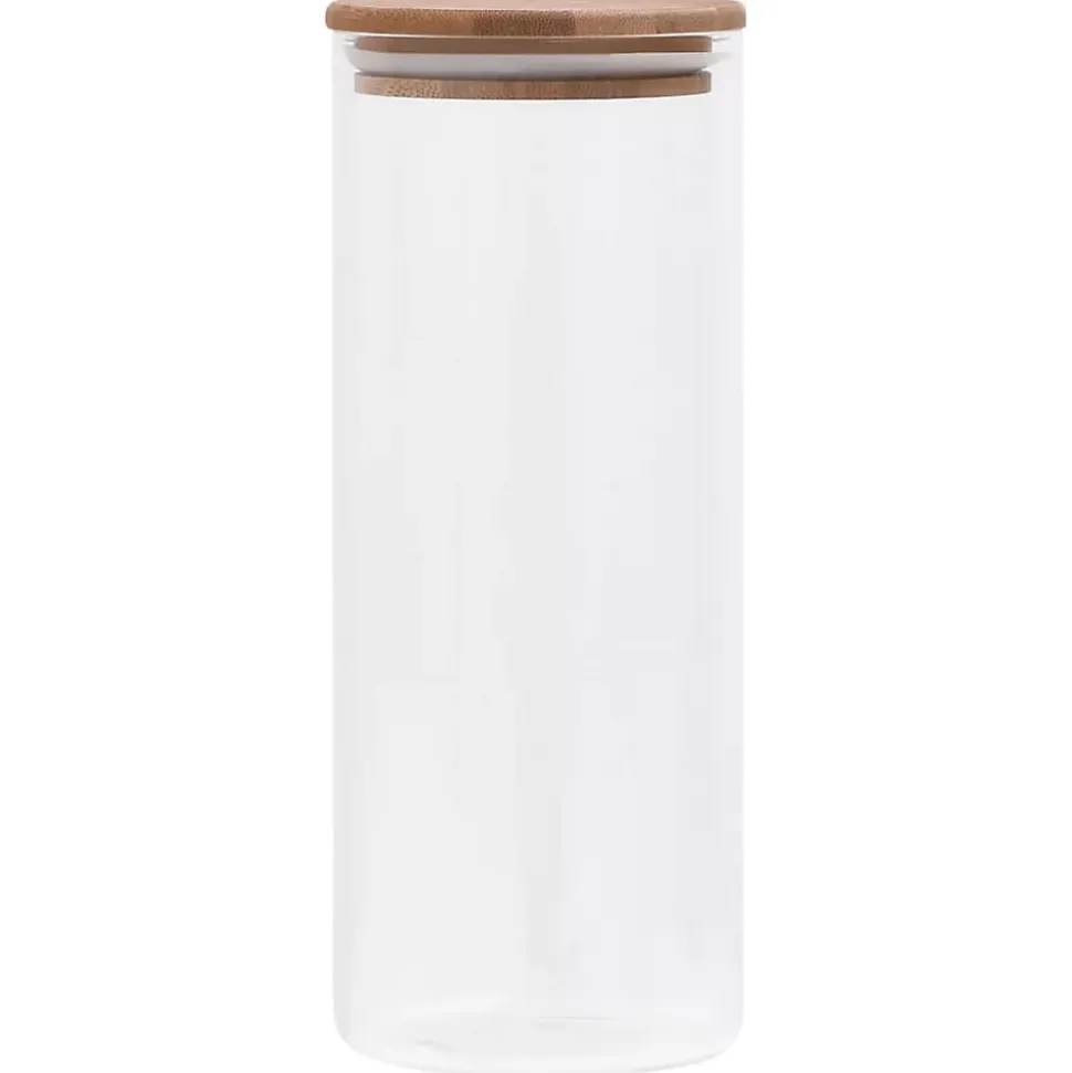 Pots de conservation en verre couvercle en bambou 6 pcs 1000 ml vidaXL