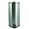Poubelle à pédale de cuisine Inox 30L Gris MSV