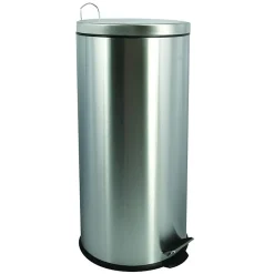 Poubelle à pédale de cuisine Inox 30L Gris MSV