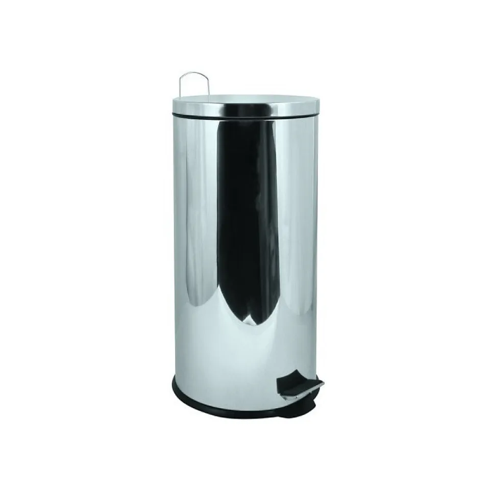 Poubelle à pédale de cuisine Inox Miroir 30L Inox MSV