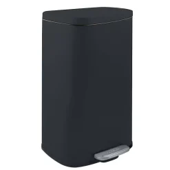 Poubelle à pédale de cuisine Acier AKIRA 30L Noir mat Spirella