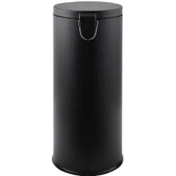 Poubelle à pédale de cuisine Inox 30L Noir mat MSV
