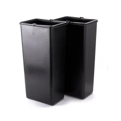 Poubelle à pédale Tri Sélectif Inox 2x20L Brossé MSV