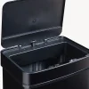 Poubelle à capteur Venna acier 62 L noir en.casa