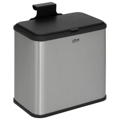 Poubelle à compost en inox 5L - Noir- 5five