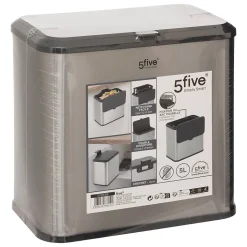 Poubelle à compost en inox 5L - Noir- 5five