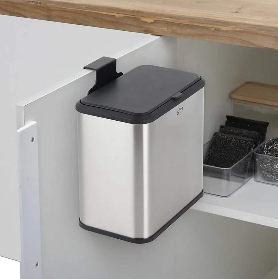 Poubelle à compost en inox 5L - Noir- 5five