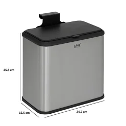 Poubelle à compost en inox 5L - Noir- 5five