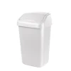 Poubelle à couvercle basculant style moderne 25 litres - Blanc