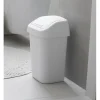 Poubelle à couvercle basculant style moderne 10 litres - Blanc