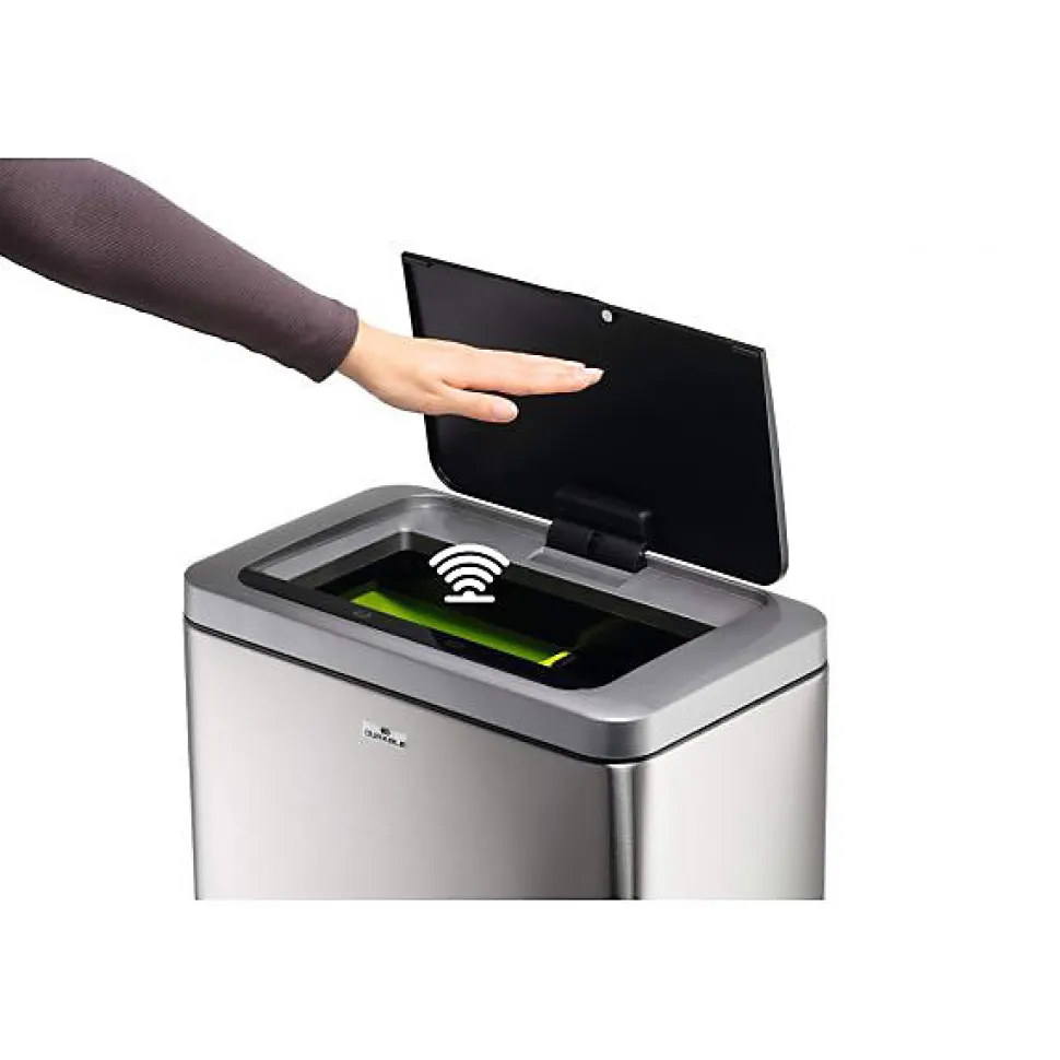 Poubelle à ouverture automatique 2 bacs No Touch 2 x 20 l