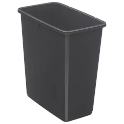 Poubelle 2 ouvertures plastique 45L Gris - 5Five