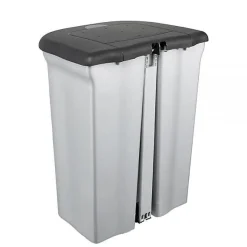 Poubelle à pédale 2 bacs pour tri 2 x 11 litres