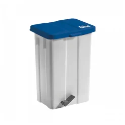 Poubelle à pédale 50 L - couvercle bleu