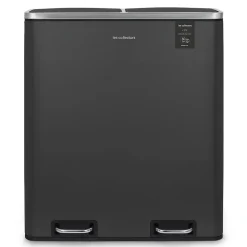 Poubelle à pédale 2 x 30L, grey edition - 916