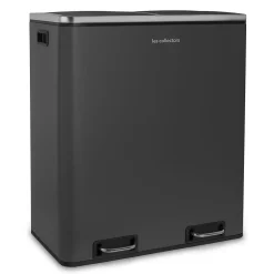 Poubelle à pédale 2 x 30L, grey edition - 916