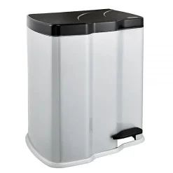 Poubelle à pédale avec 2 bacs 7 et 15 litres