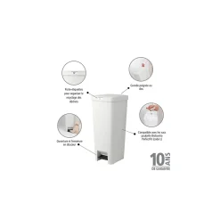 Poubelle à pédale Brabantia Stepup 40 L gris