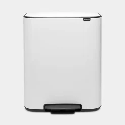 Poubelle à pédale Brabantia Bo Waste Bin 2 x 30 L blanc